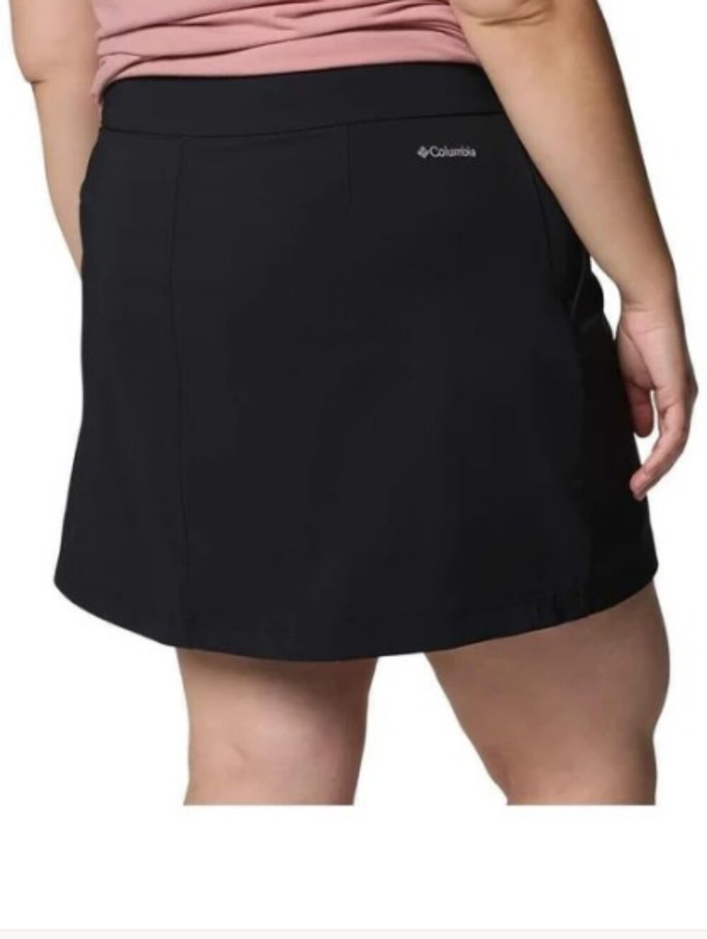 Women's Black Skort with Front Button Detail
